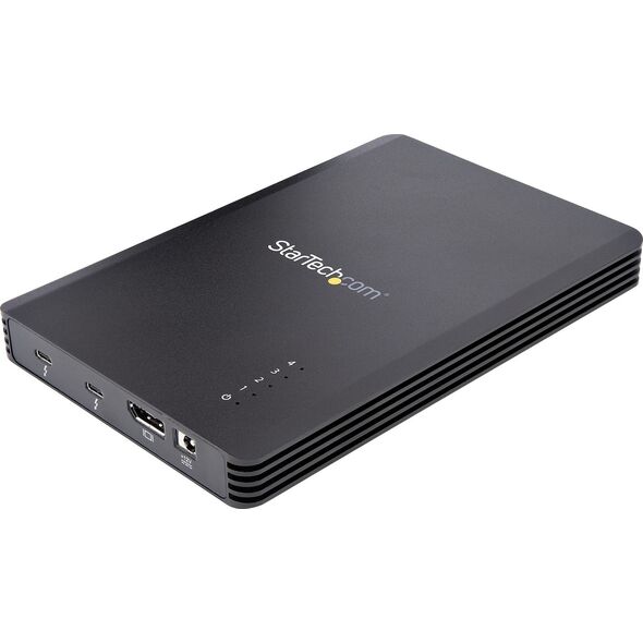 Kieszeń StarTech StarTech.com 4 Bay Thunderbolt 3 NVMe Enclosure, For M.2 NVMe SSD Drives, 1x DisplayPort Video/ 2x TB3 Downstream Ports, 40Gbps, 72W Power Supply, External Hard Drive Enclosure, SSD enclosure, M.2, M.2, 40 Gbit/s, USB connectivity, Black