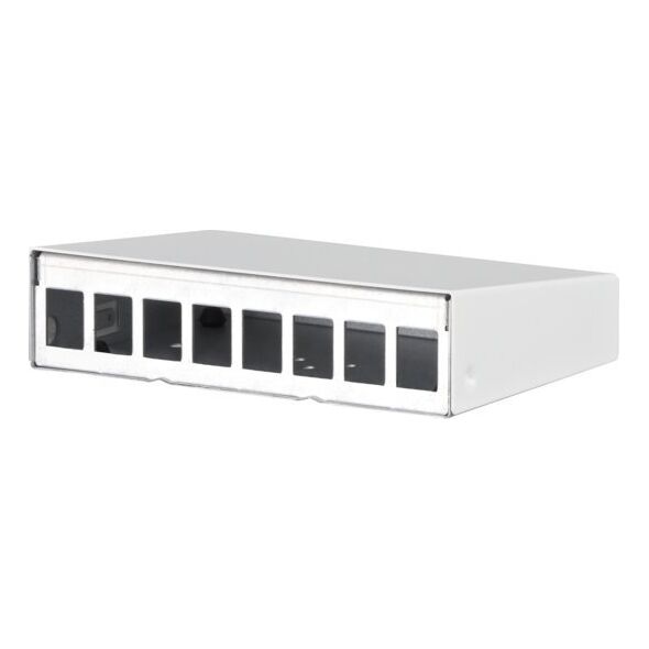 Metz METZ CONNECT Obudowa AP Keystone 8-portowa, czysta biel RAL9010