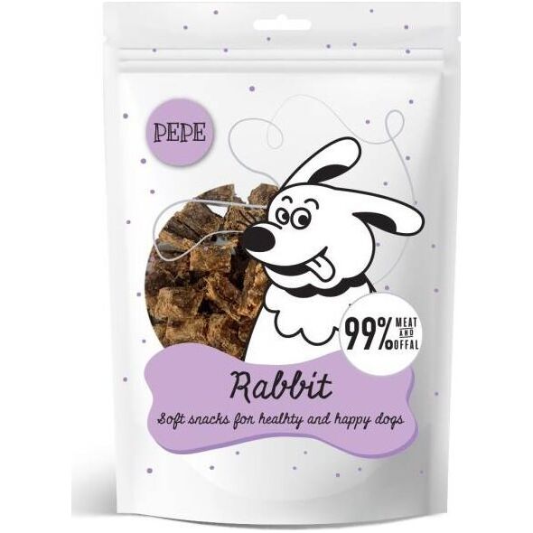 Paka Zwierzaka Paka Zwierzaka PEPE mini chunkies Rabbit (królik) 70g