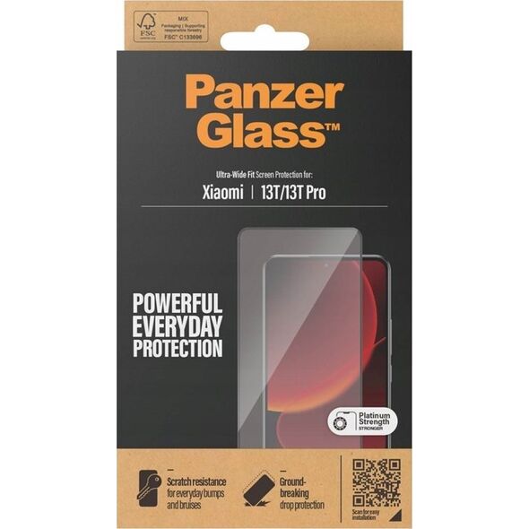 PanzerGlass PanzerGlass Ultra-Wide Fit Xiaomi 13T / 13T Pro Screen Protection Antibacterial black/black 8069