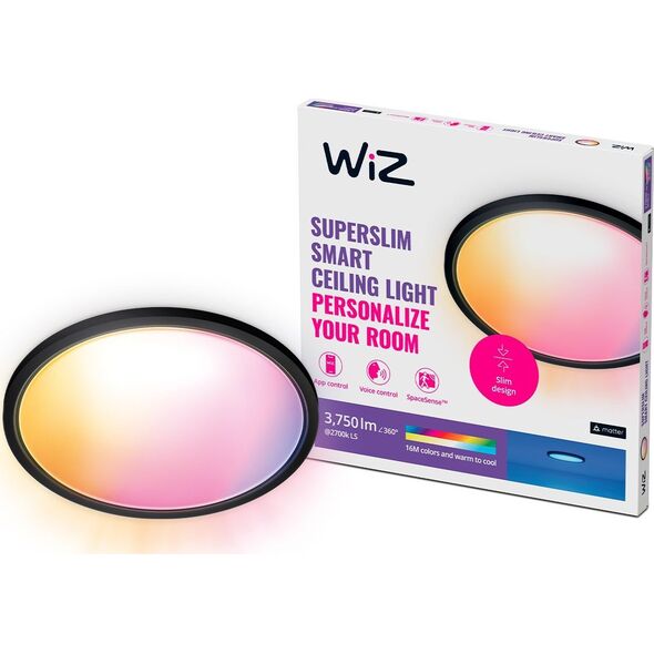 WiZ WiZ | Smart WiFi SuperSlim Ceiling 545mm, Black | 32 W | 2200-6500 K (RGB)