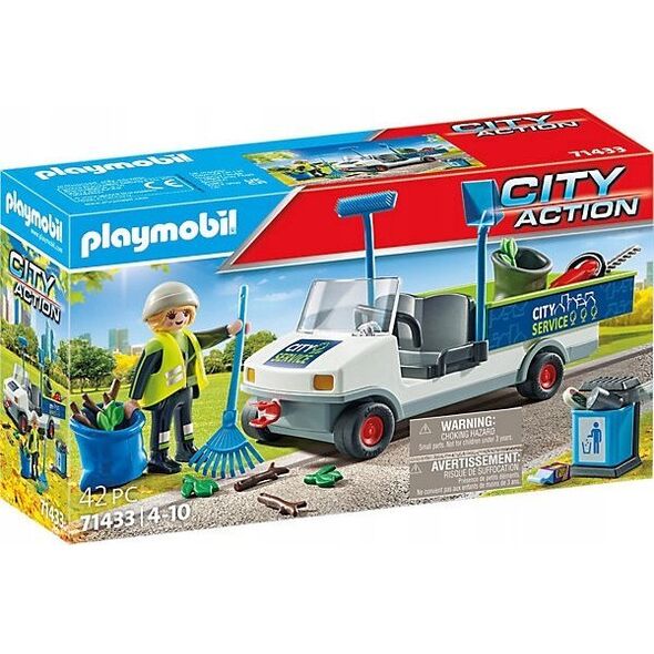Playmobil Zestaw z figurkami City Action 71433 Sprzątanie miasta samochodem elektryczny