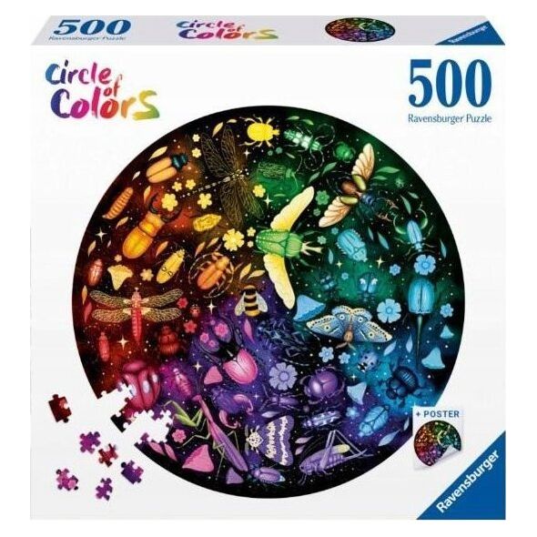 Ravensburger Puzzle 500 elementów Paleta kolorów Insekty