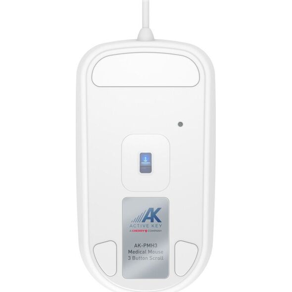 Mysz Cherry CHERRY Mouse AK-PMH3 Medical 3-Button Scroll corded sealed white IP68 kabelgebunden, 3-Button-Scroll-Steuerung, IP68