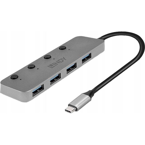 HUB USB Lindy USB Hub Lindy USB 3.0 4-port with ON/OFF