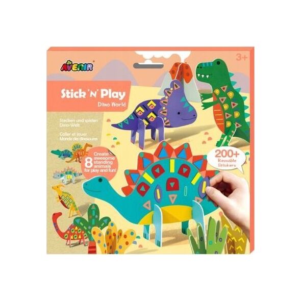 Avenir Wyklejanka Stick N Play - Świat dinozaurów