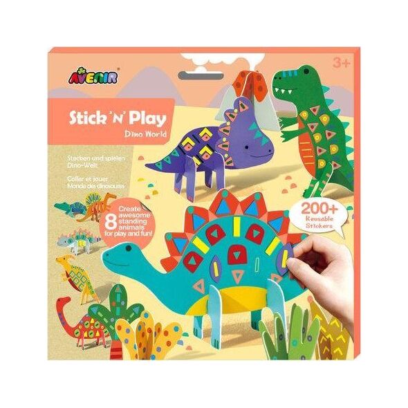 Avenir Wyklejanka Stick N Play - Świat dinozaurów