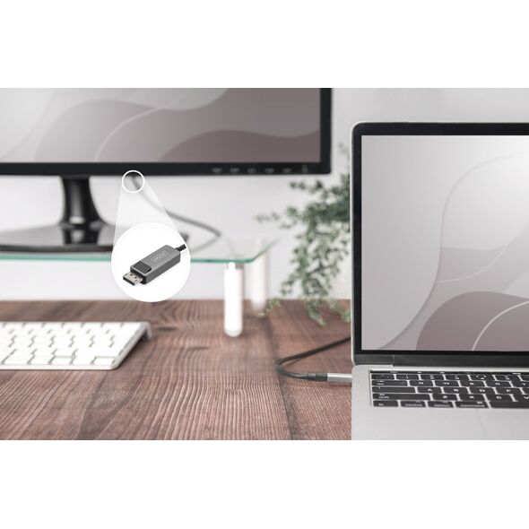 Kabel USB Digitus USB-C - DisplayPort 1 m Czarny (DB-300334-010-S)
