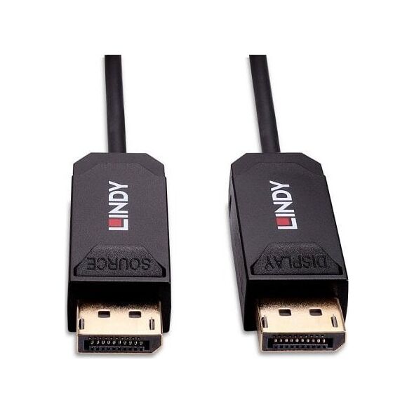 Kabel Lindy Cable Lindy Fibre Optic Hybrid DP 2.0 30m Black