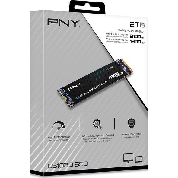 Dysk SSD PNY CS1030 2TB M.2 2280 PCI-E x4 Gen3 NVMe (M280CS1030-2TB-RB)