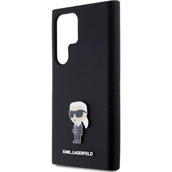 Karl Lagerfeld Karl Lagerfeld KLHCS23LSMHKNPK S23 Ultra S918 czarny/black Silicone Ikonik Metal Pin