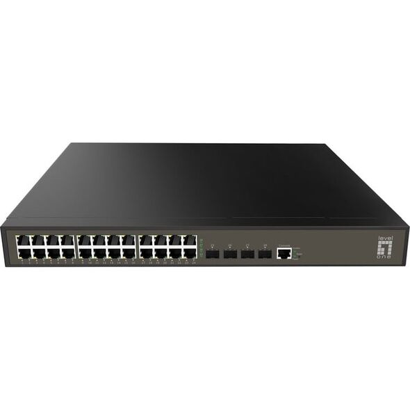 Switch LevelOne LevelOne GEL-2871 łącza sieciowe Zarządzany L2+ Gigabit Ethernet (10/100/1000) 1U Czarny