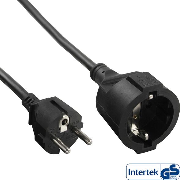 InLine InLine® Power Extension Cable Type F black 1.5m