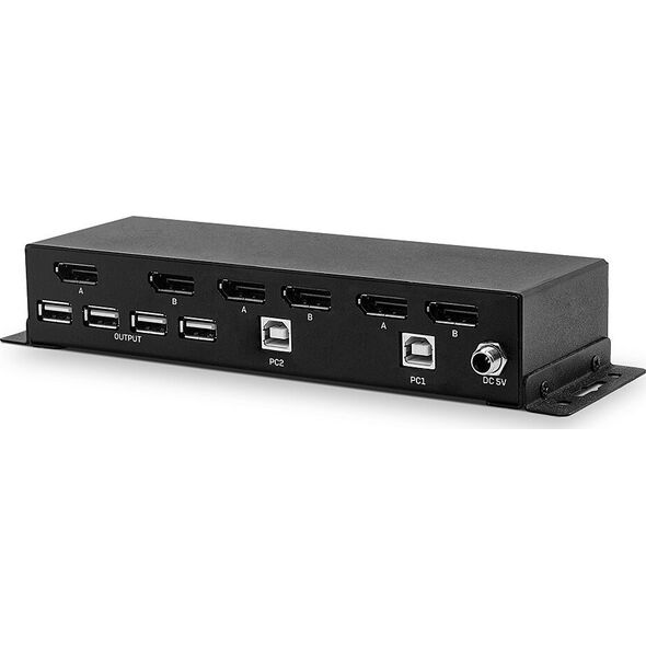 Adapter USB Lindy Adap Lindy KVM, Audio, USB Switch 2-port
