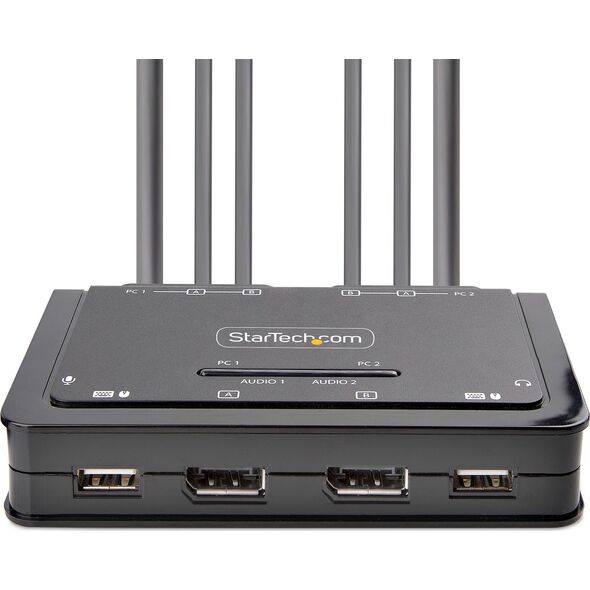 Adapter USB StarTech KVM StarTech 2-Port DP Switch 4K USB + Audio