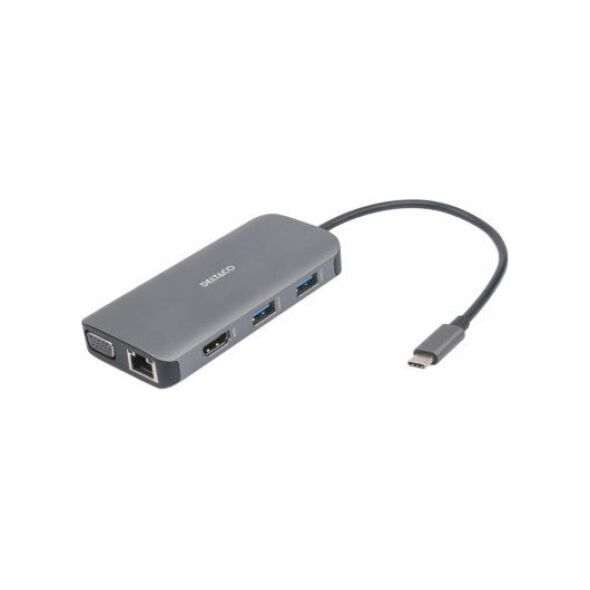 Stacja/replikator Deltaco USB-C (USBC-HDMI25)