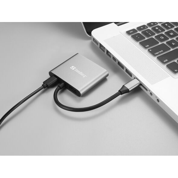 HUB USB Sandberg SANDBERG USB-C Dock 2xHDMI+USB+PD
