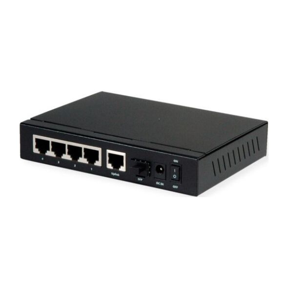 Switch Roline ROLINE Gigabit Ethernet Switch 6 portów (5x 10/100/1000 + 1x SFP, 4x PoE+)