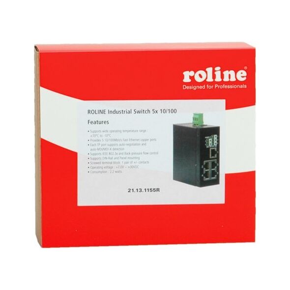 Switch Roline ROLINE Industrie Switch 5x RJ-45, niezarządzalny