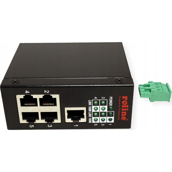 Switch Roline ROLINE Industrie Switch 5x RJ-45, niezarządzalny
