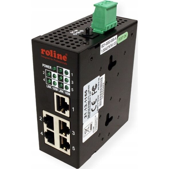 Switch Roline ROLINE Industrie Switch 5x RJ-45, niezarządzalny