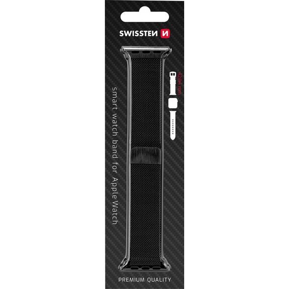 Swissten Mesh band for apple watch 38-40 mm black