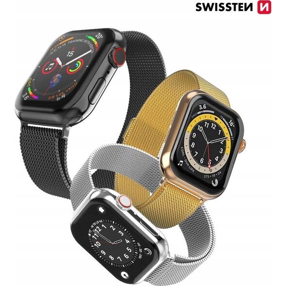 Swissten Mesh band for apple watch 38-40 mm black