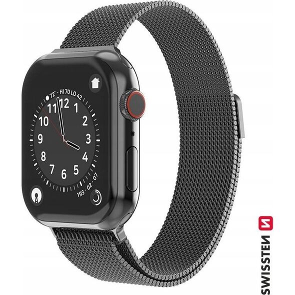 Swissten Mesh band for apple watch 42-44 mm black