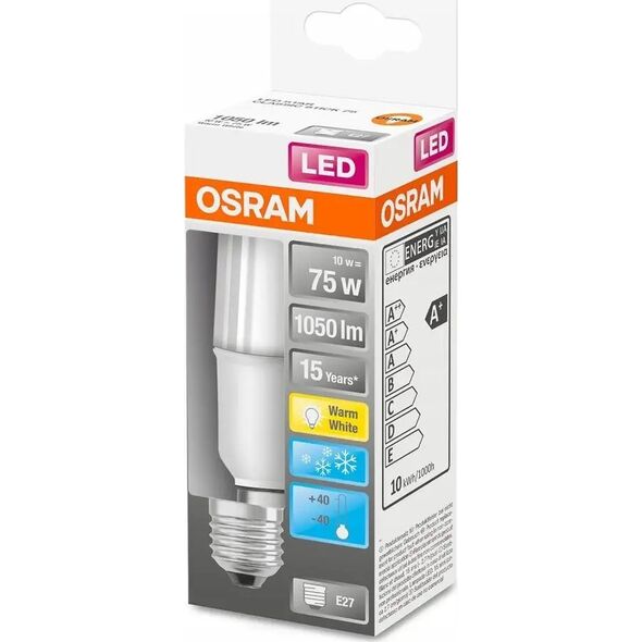 Osram OSRAM LED STAR E27 9W/827 LEDSTICK75W teplá