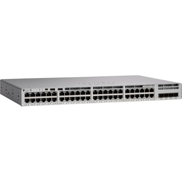 Switch Cisco Cisco C9200-48PXG-A łącza sieciowe Zarządzany L2/L3 Gigabit Ethernet (10/100/1000) Obsługa PoE Szary
