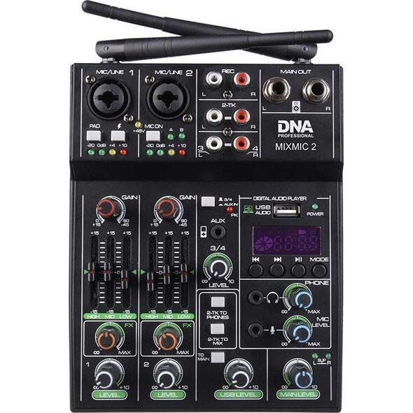 Mikrofon DNA DNA MIXMIC 2 mikser audio USB Bluetooth + mikrofony bezprzewodowe zestaw