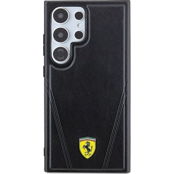 Ferrari Ferrari FEHMS24LP3BAK S24 Ultra S928 czarny/black hardcase Hot Stamp V Lines MagSafe