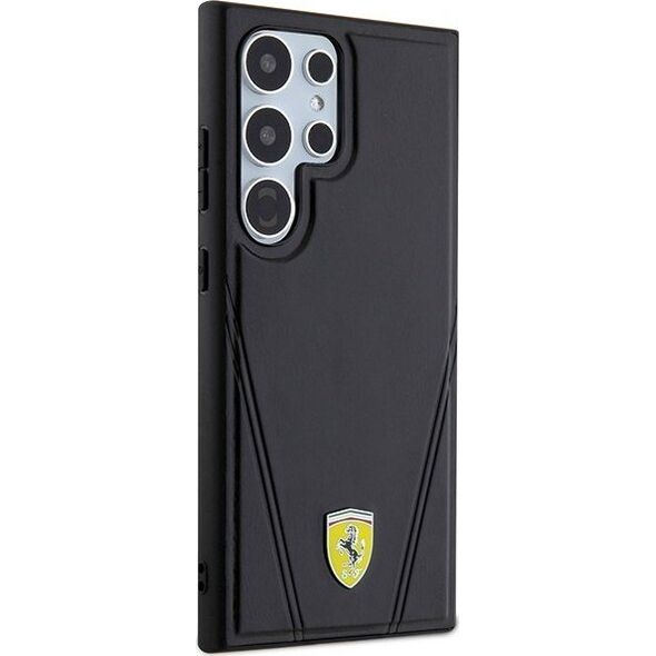 Ferrari Ferrari FEHMS24LP3BAK S24 Ultra S928 czarny/black hardcase Hot Stamp V Lines MagSafe