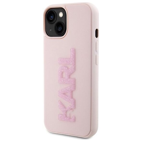 Karl Lagerfeld Karl Lagerfeld Klhcp15M3Dmbkcp Iphone 15 Plus / 14 Plus 6.7" Różowy/Pink Hardcase 3D Rubber Glitter Logo