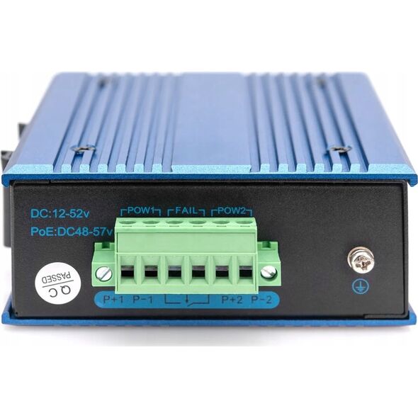 Switch Digitus Digitus 4-portowy przełącznik sieciowy Fast Ethernet PoE, przemysłowy, niezarządzany, 1 łącze SFP