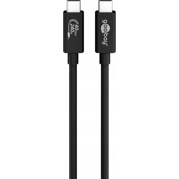 Kabel USB USB-C - USB-C 0.7 m Czarny (RB61716)