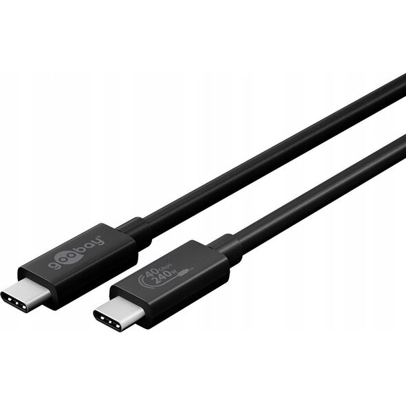 Kabel USB USB-C - USB-C 0.7 m Czarny (RB61716)
