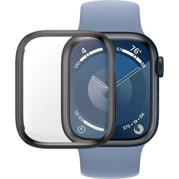 PanzerGlass PanzerGlass ™ Screen Protector Full Body Apple Watch Series 9 with D3O | 41mm | Black, Transparent, Apple, Apple - Watch, Series 2023 41mm, Tempered glass, Polyethylene terephthalate (PET), Scratch resistant, Shock resistant, Full adhesive
