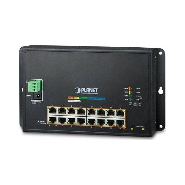 Switch Planet PLANET WGS-4215-16P2S łącza sieciowe Zarządzany L2 Gigabit Ethernet (10/100/1000) Obsługa PoE Czarny