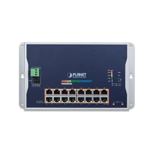 Switch Planet PLANET WGS-4215-16P2S łącza sieciowe Zarządzany L2 Gigabit Ethernet (10/100/1000) Obsługa PoE Czarny