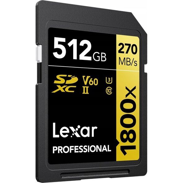 Karta Lexar Professional 1800x SDXC 512 GB Class 10 UHS-II/U3 V60 (LSD1800512G-BNNNG)