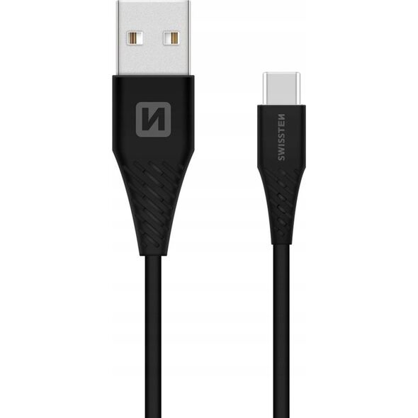 Kabel USB Swissten USB-A - USB-C 1.5 m Czarny (71504401)