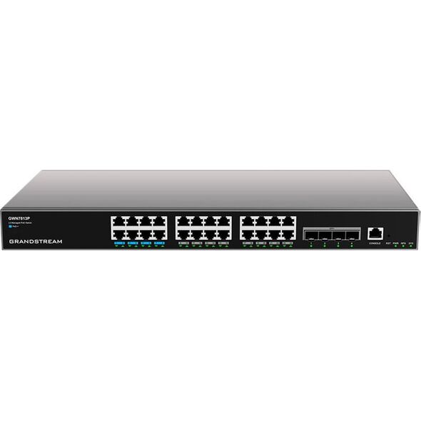 GrandStream Grandstream Networks GWN7813P łącza sieciowe Zarządzany L3 Gigabit Ethernet (10/100/1000) Obsługa PoE Szary