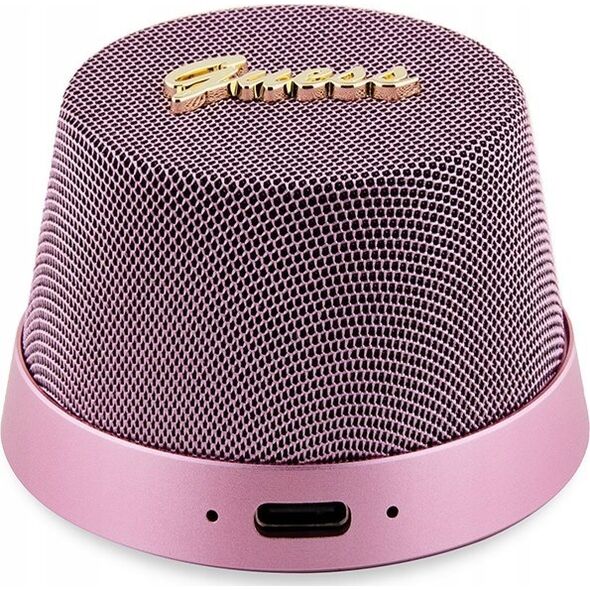 Guess Głośnik Bluetooth Guess Magnetic Script Metal - różowy