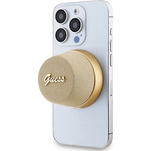Guess Głośnik Bluetooth Guess Magnetic Script Metal - złoty