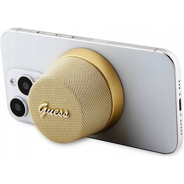Guess Głośnik Bluetooth Guess Magnetic Script Metal - złoty