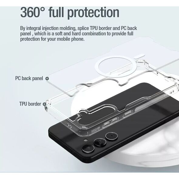 Nillkin Etui Nillkin Nature Pro pancerne z magnetycznym ringiem do Samsung Galaxy S24+ - białe