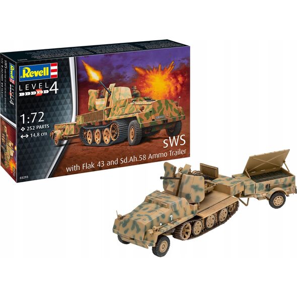 Revell Model plastikowy SWS W/Flak43 & SD AH58 Ammo Trailer