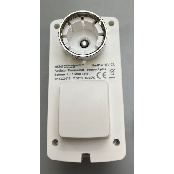 HomeMatic IP Homematic IP radiator thermostat - compact plus (HmIP-eTRV-CL), heating thermostat (white)