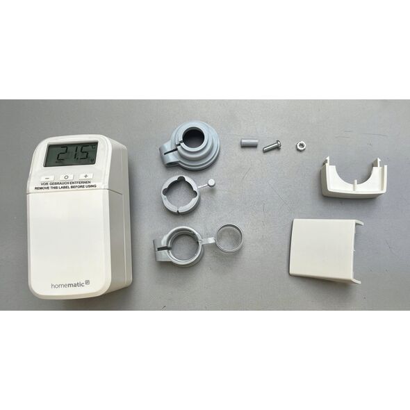 HomeMatic IP Homematic IP radiator thermostat - compact plus (HmIP-eTRV-CL), heating thermostat (white)